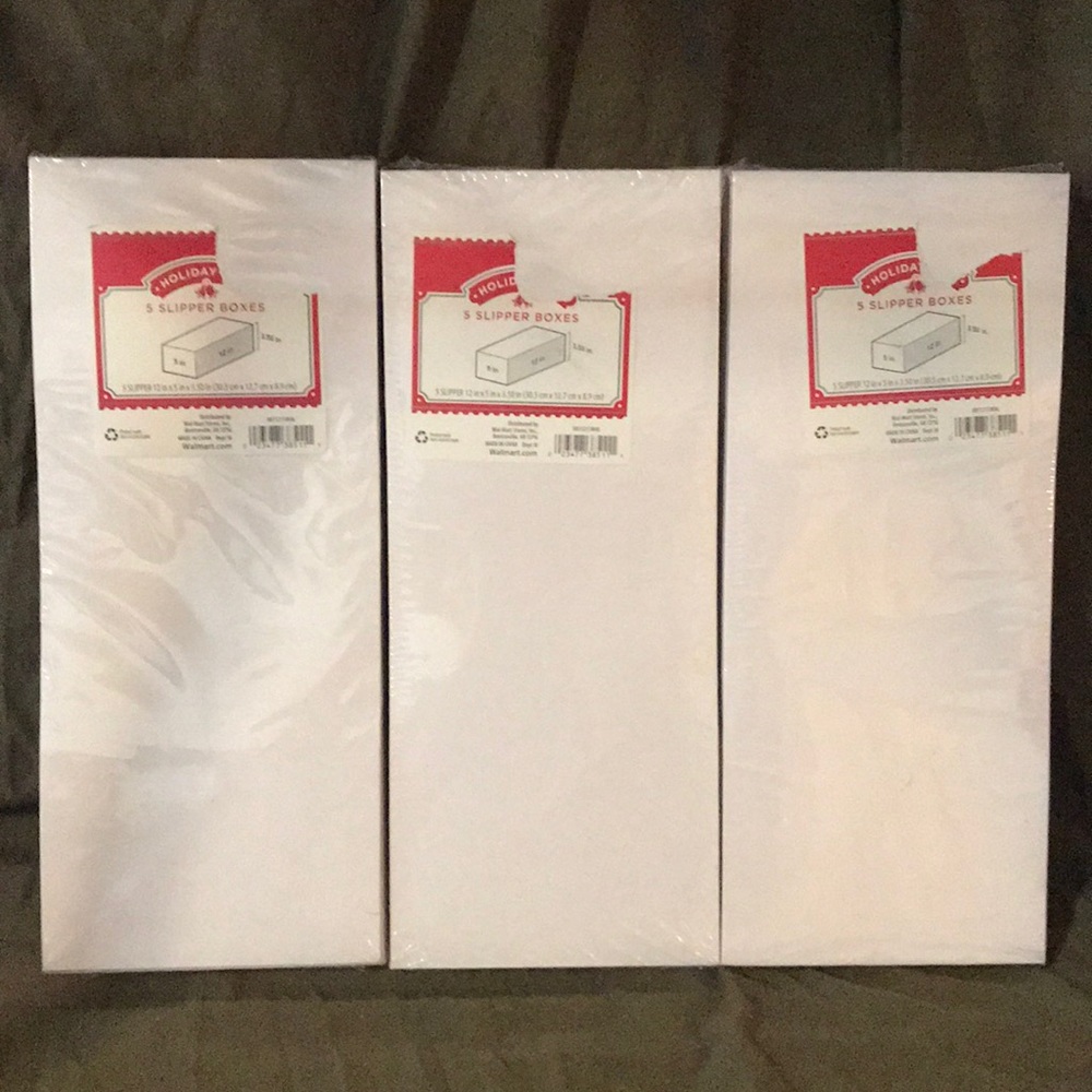 15 Slipper Boxes Rectangular Christmas Gift Boxes